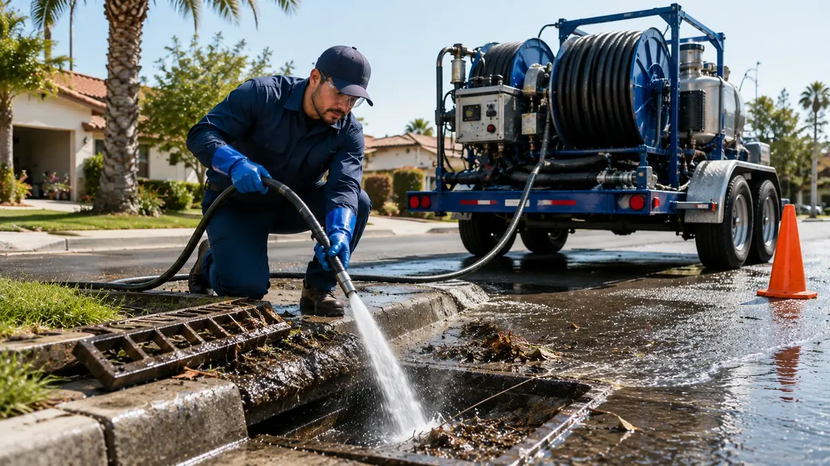 Storm Drain Hydro Jet Cleaning in Thousand Palms