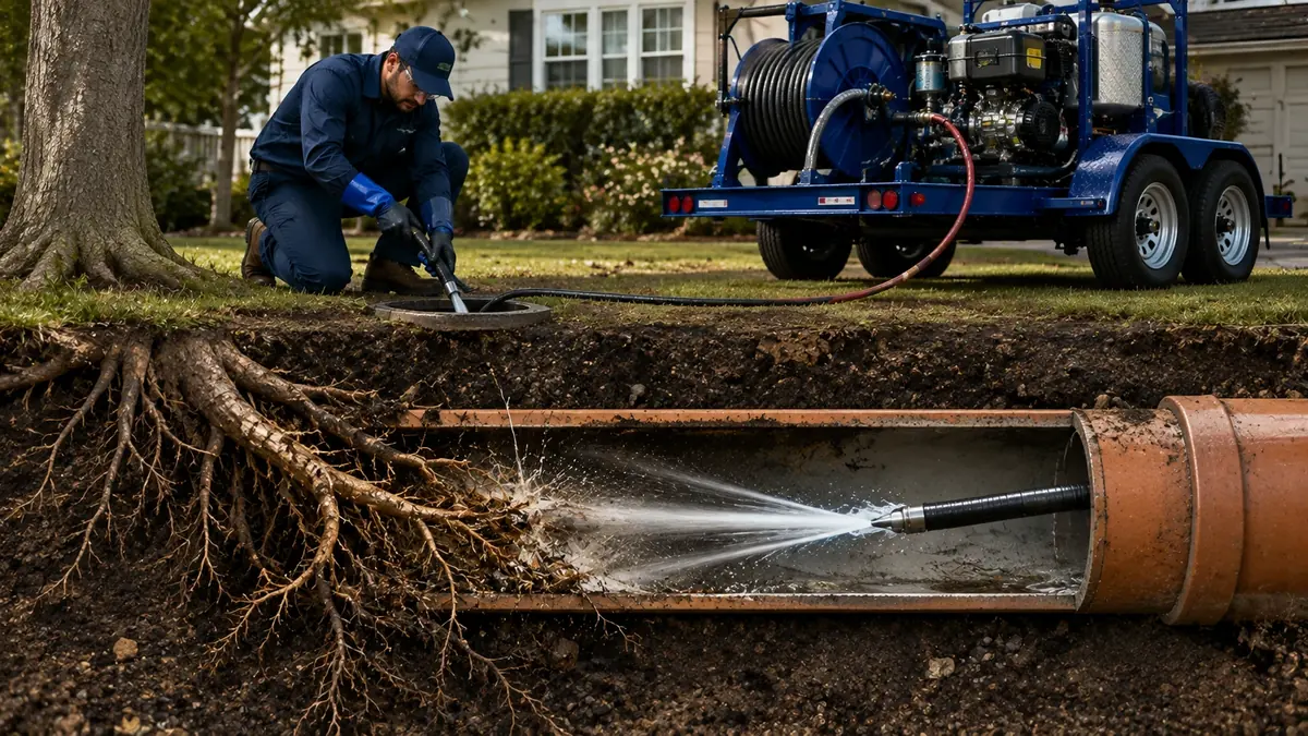 Tree Root Removal with Hydro Jetting in Thousand Palms